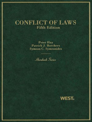 cover image of Hay, Borchers and Symeonides' Conflict of Laws, 5th (Hornbook Series)